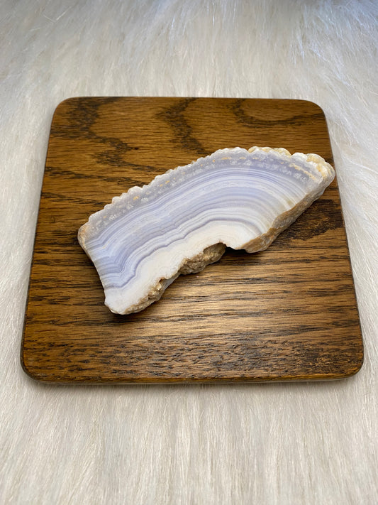 Blue lace agate slab