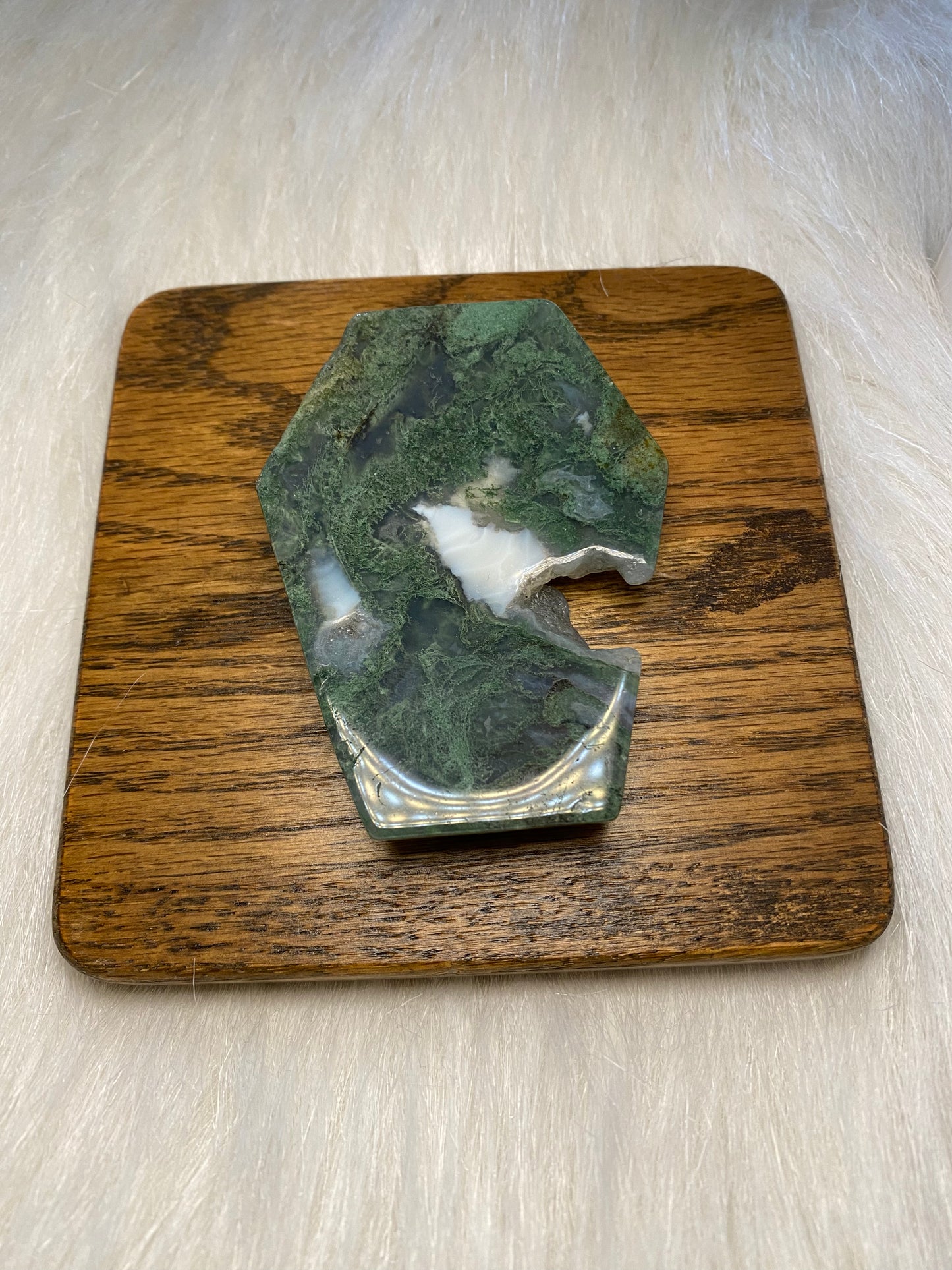 Moss Agate Coffin Bowls