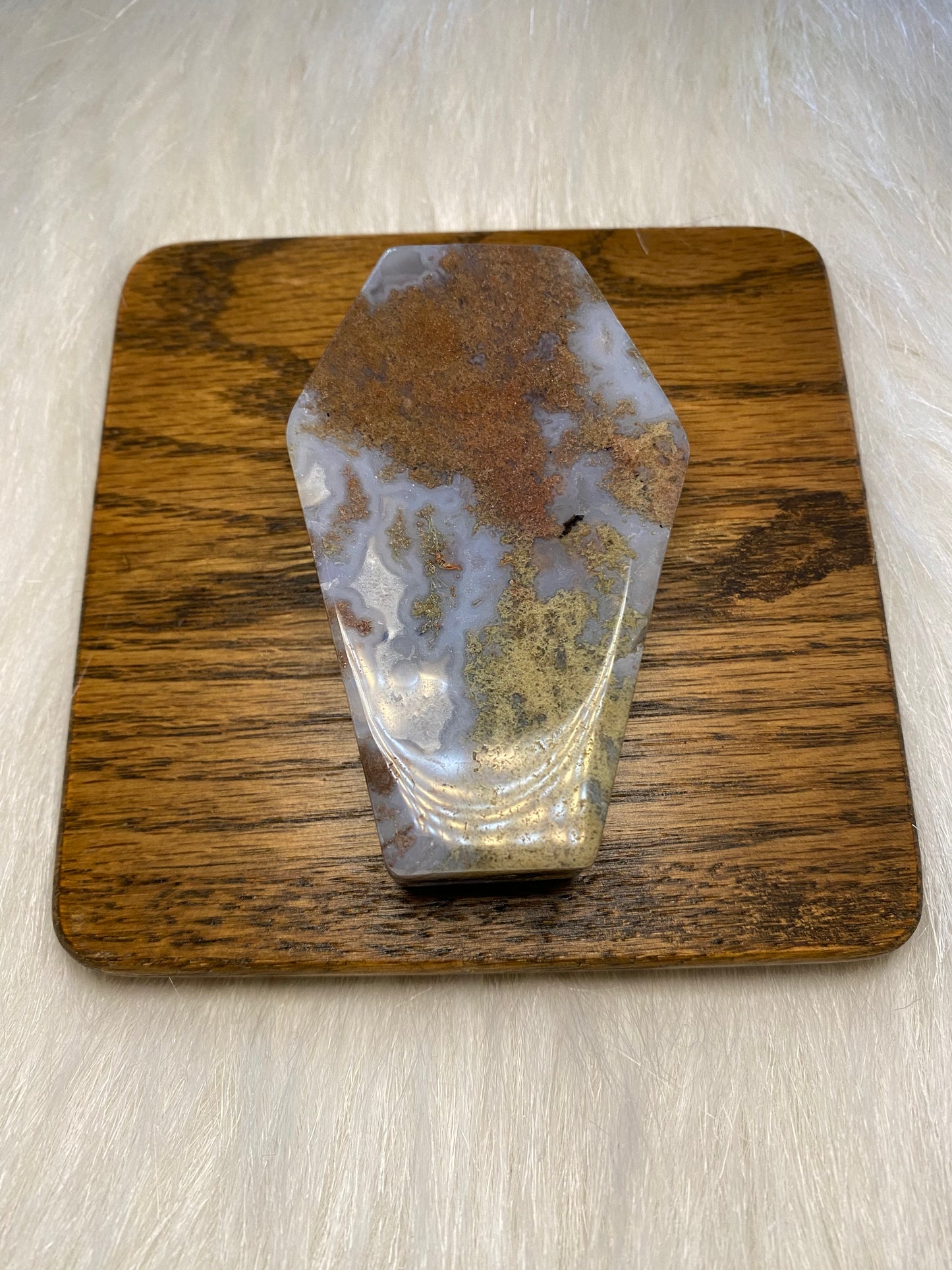 Moss Agate Coffin Bowls