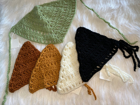 Crochet bandanas/headbands