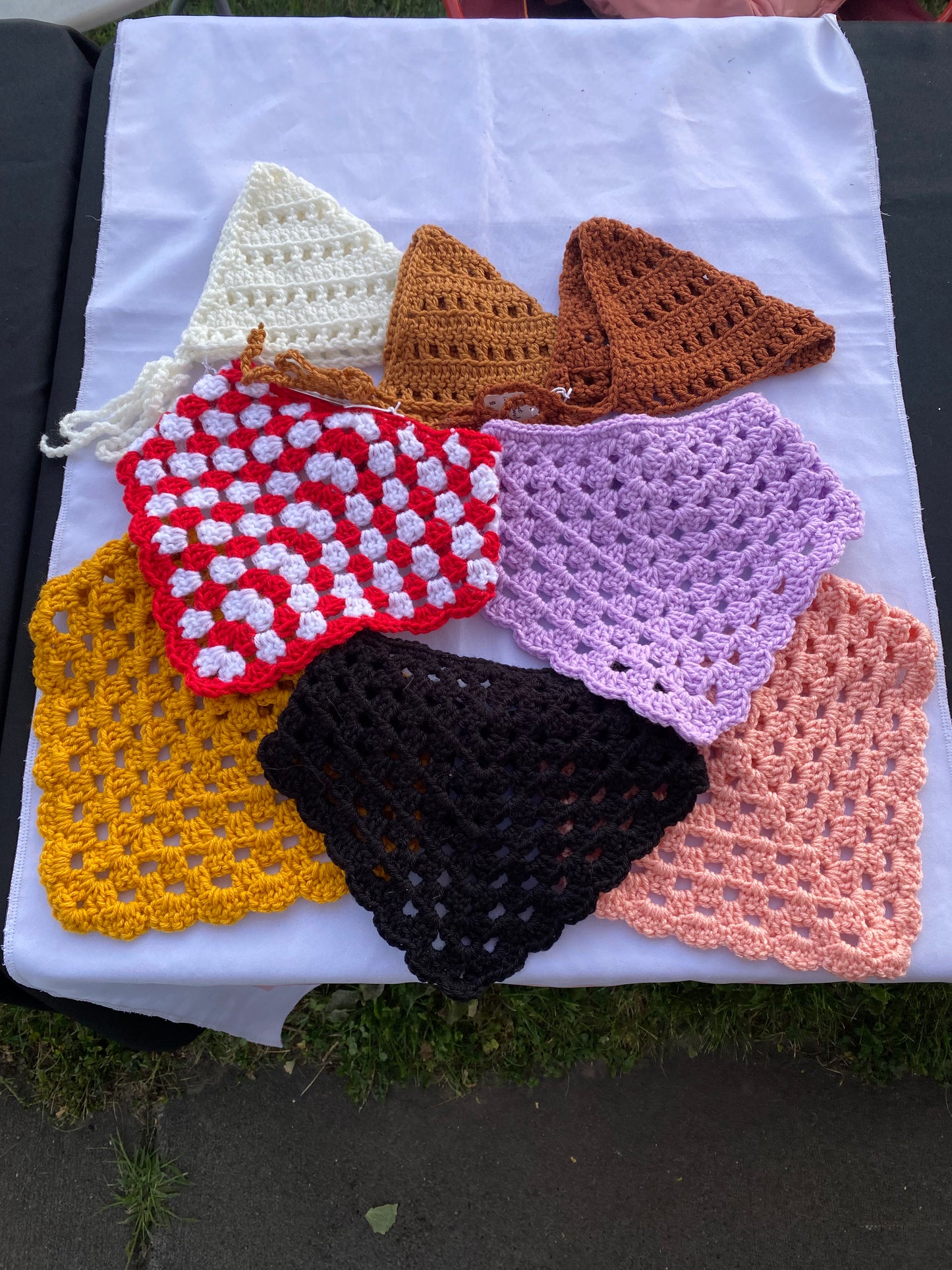 Crochet bandanas/headbands
