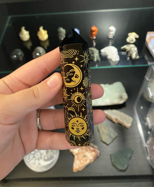 Gold Celestial Obsidian Tower